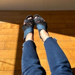 3.1 Phillip Lim demin fringe sandals